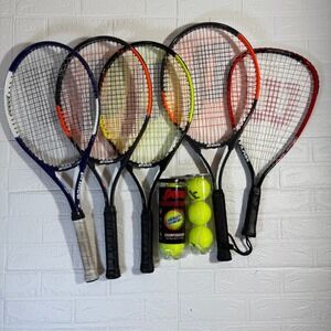 Prince Tennis Racquets Penn Balls Set Unisex OS Multicolor Sports Bundle